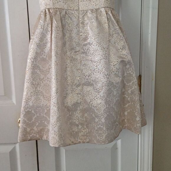 Romeo & Juliet Couture Gold Embellished Dress Sz M EUC - Picture 7 of 9